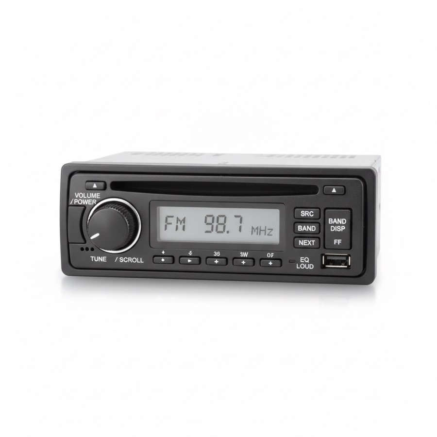 Single-DIN AM/FM Bluetooth receiver