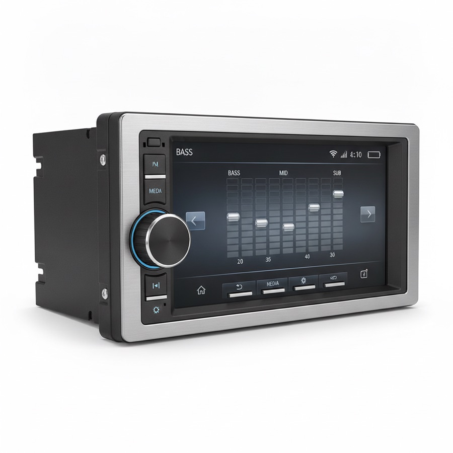 Premium double-DIN receiver with backup camera input